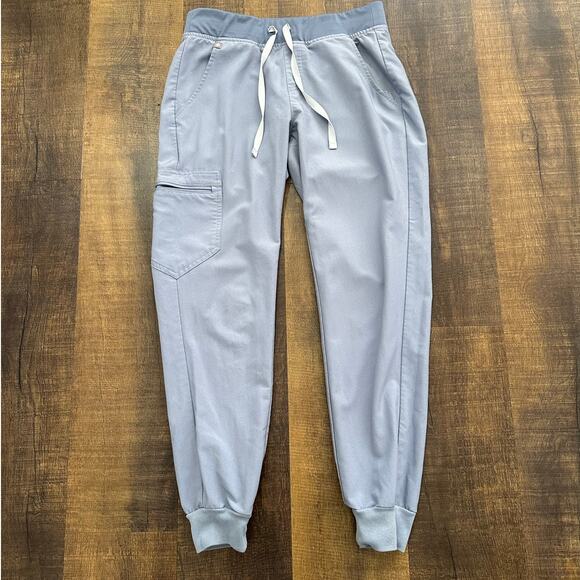 Figs Zamora Jogger Vapor Blue  Scrub Pants Size Small - Picture 1 of 8